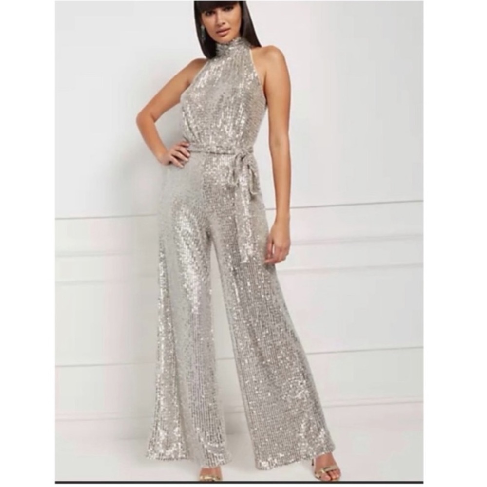 NY&C silver sequin pantsuit